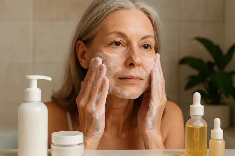 De juiste gezichtsreiniger voor jouw oudere huid: zacht reinigen, sterke huidbarrière